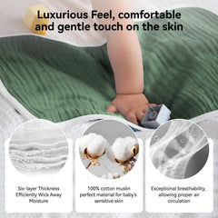 Synrroe muslin burp cloth with edge-locking stitching, durable everyday use.