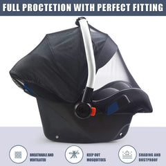Sysmie net draped over a bassinet creates a safe, breathable sleep environment