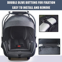 Sysmie mosquito net on a stroller keeps baby cool while shielding from mosquitoes