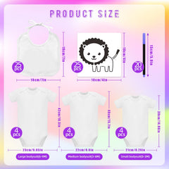 SytuHete 24 stencils for customizable bib designs at baby shower