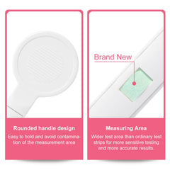 Wide test area increases sensitivity for clear color chart readings