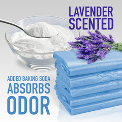 Lavender-scented Tadge Goods diaper bags close-up show leak-proof construction.
