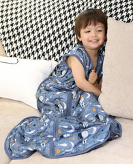 TADO MUSLIN sleep sack displays 0.5 TOG warmth for year-round comfort.