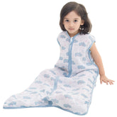 TADO MUSLIN baby sleep sack front view showing four-layer muslin for cozy nights