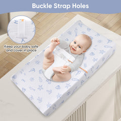 Two-pack changing pad cover by TADO MUSLIN for quick swaps