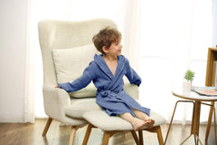 Tado Muslin robe with detachable waist tie for secure, slip-free fit.