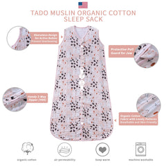 TADO MUSLIN double-way zipper detail aids easy dressing.