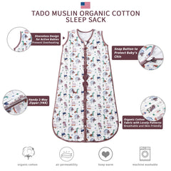 TADO MUSLIN organic cotton fabric close-up highlights natural softness.