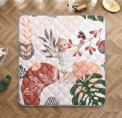 TADO MUSLIN bohemian 50x50 play mat with cozy cushioning for tummy time.