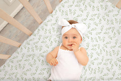 TADO MUSLIN secure-fit crib sheet with 360° elastic keeps sheets snug