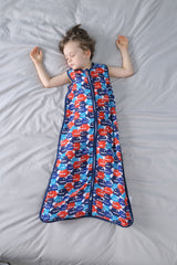 TADO MUSLIN Sleep Sack 2-4T back view; roomy design supports natural movement