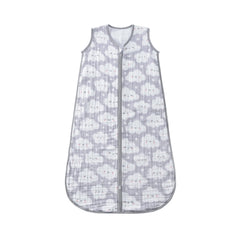 TADO MUSLIN sleep sack with two-way zipper for easy dressing and diaper changes.