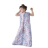 TADO MUSLIN sleep sack front view showing breathable 4-layer muslin for year‑round comfort.