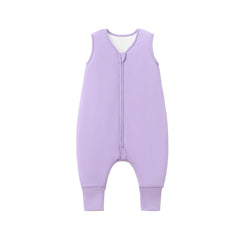 TADO MUSLIN sleep sack with legs and purple neckline for cozy mobility