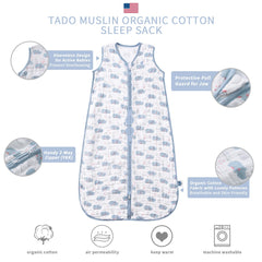 TADO MUSLIN organic cotton material highlights softness and durability.
