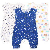 TADO MUSLIN split-leg sleep sack flatlay for active toddlers.