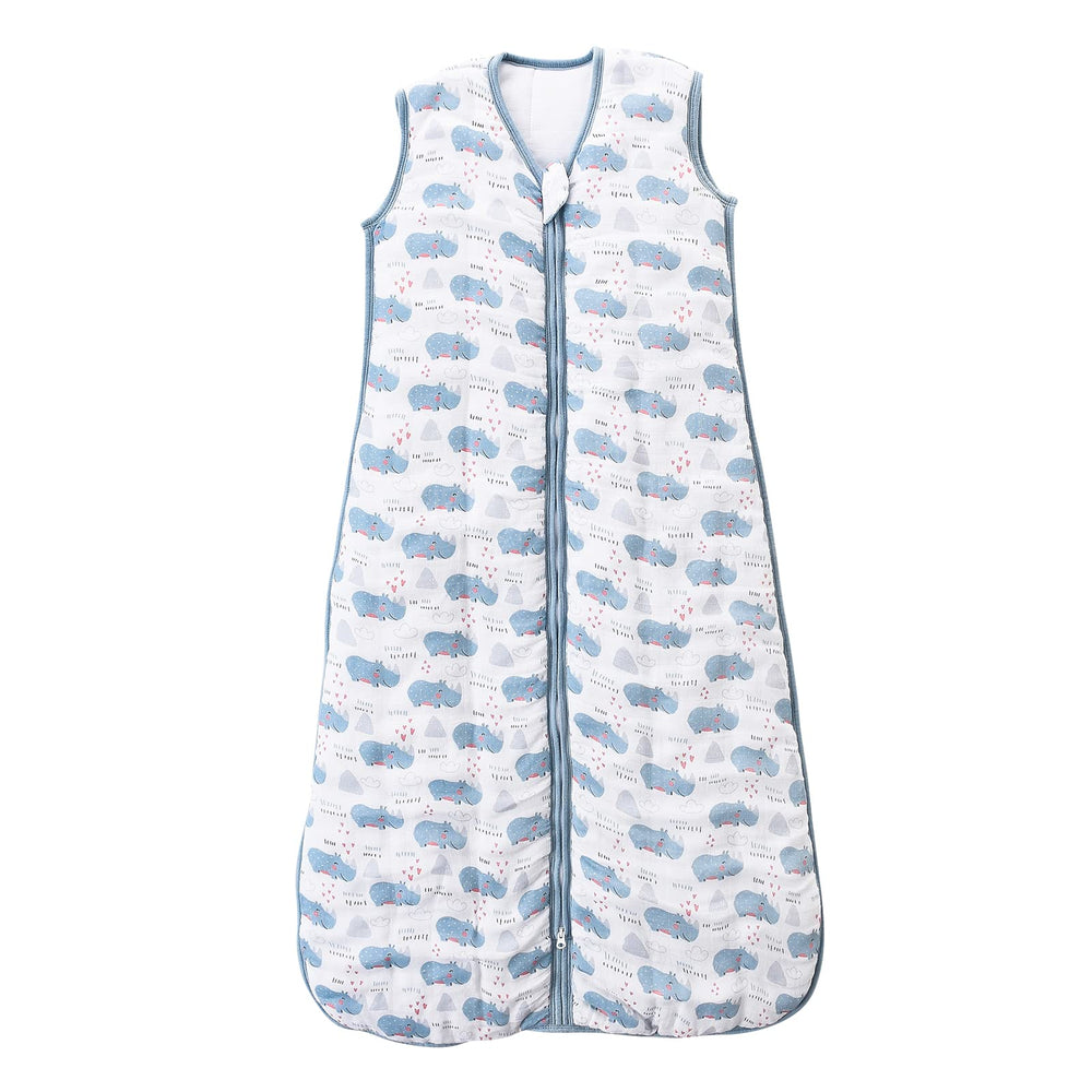 TADO MUSLIN Rhino pattern sleep sack offers cozy warmth for night sleep
