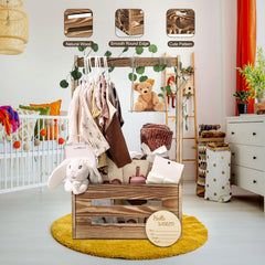 TAEYONK 33-5-inch hanger rack offers ample space to hang baby outfits and gear