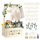 TAEYONK wooden baby shower crate closet with ample storage for nursery items.