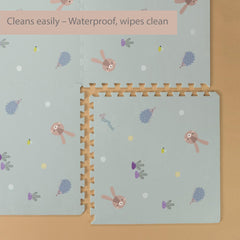 Taf Toys Baby Play Mat opened to 72x48 inches for spacious play area.