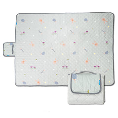 Taf Toys extra large blanket 60x80 inches spread on grass for family outdoor play