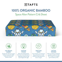 Tafts bamboo crib sheet demonstrates an 8inch deep pocket for a snug fit.