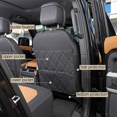 Taikoo seat back protector material close-up showing durable fabric