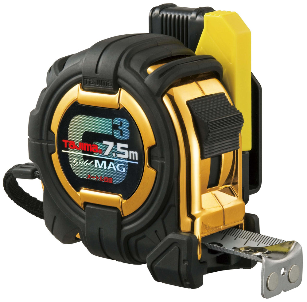 Tajima SFG3GLM25-75BL gold-finished body with armored case on site