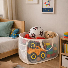 Talisleskye large playroom organizer holding clothes and toys