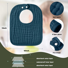 Tallew burp cloth closeup shows 6-layer design for excellent absorption