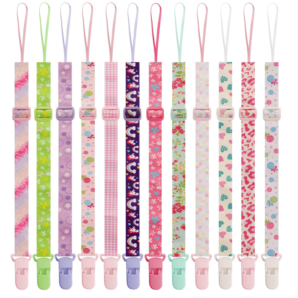 Tamhoo pacifier clips with dinosaurs pattern keep pacifier within reach and secure.