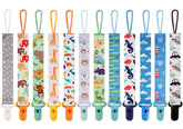 Tamhoo pacifier clips with dinosaurs pattern keep pacifier secure and stylish.