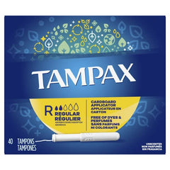 Tampax Cardboard Regular absorbent-core close-up for dependable protection.