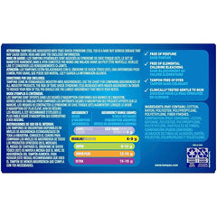 Tampax Regular tampons with LeakGuard skirt close-up showing leak protection design.
