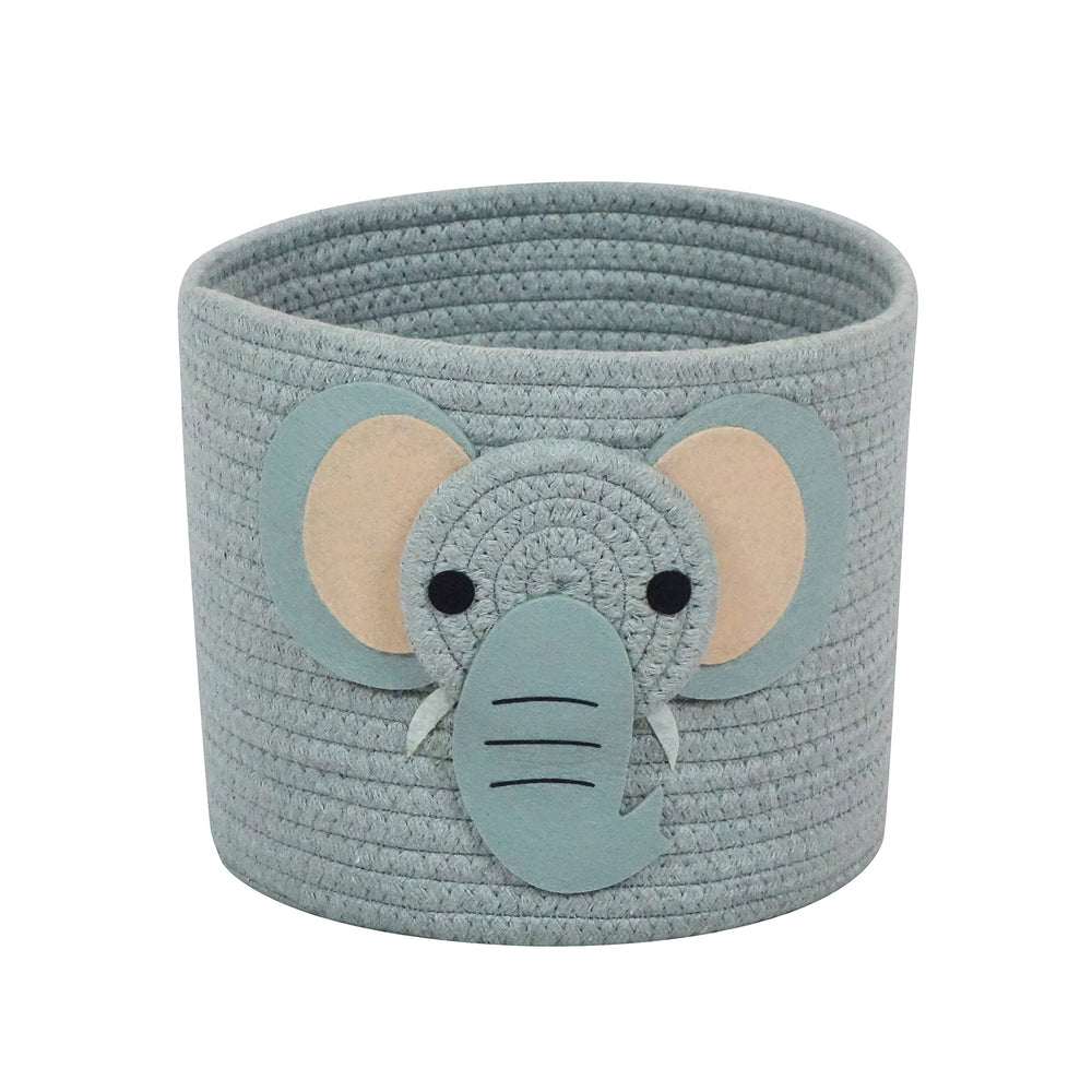 T&T Homewares elephant safari basket for organized nursery storage and display
