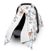 TANOFAR baby car seat canopy offers 360° protection from sun and wind for peaceful naps.