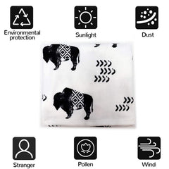 TANOFAR Buffalo nursing cover provides breathable privacy during feeding.