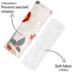 Tanofar hibiscus flower print strap cover brightens stroller outings