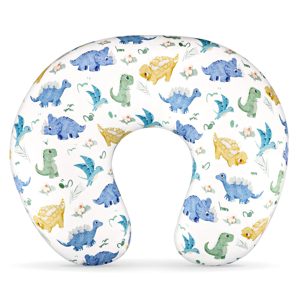 TANOFAR nursing pillow cover with dinosaur pattern adds playful nursery style.