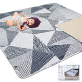 TANOSHII baby play mat folds compactly for easy transport and storage
