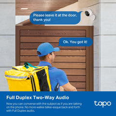 Tapo C120 IP66 weatherproof design for all-weather use.