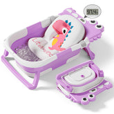 Tavlshero collapsible baby bath tub shows space-saving design for compact storage.