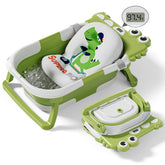 Tavlshero collapsible baby bathtub folds flat for compact storage and travel.