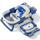Tavlshero collapsible baby bathtub folded for compact storage and travel.