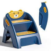 Tavlshero folding toddler step stool compact storage keeps small bathrooms organized.