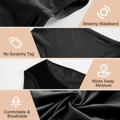 Tawyisi breathable cotton-spandex fabric keeps skin dry and comfortable all day.