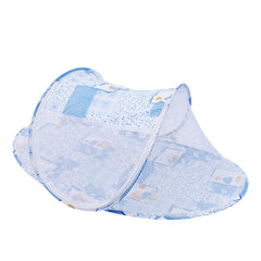 Tbest Baby Crib Net Tent blue folded-compact for travel and storage