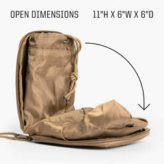 Removable pouch is machine washable for easy cleaning between trips.