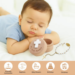 TBTFW rosary cross detail emphasizes sacred symbol on beads