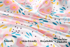 Tcmyyund floral-pattern cover closeup, pretty design complements nursery while remaining smooth